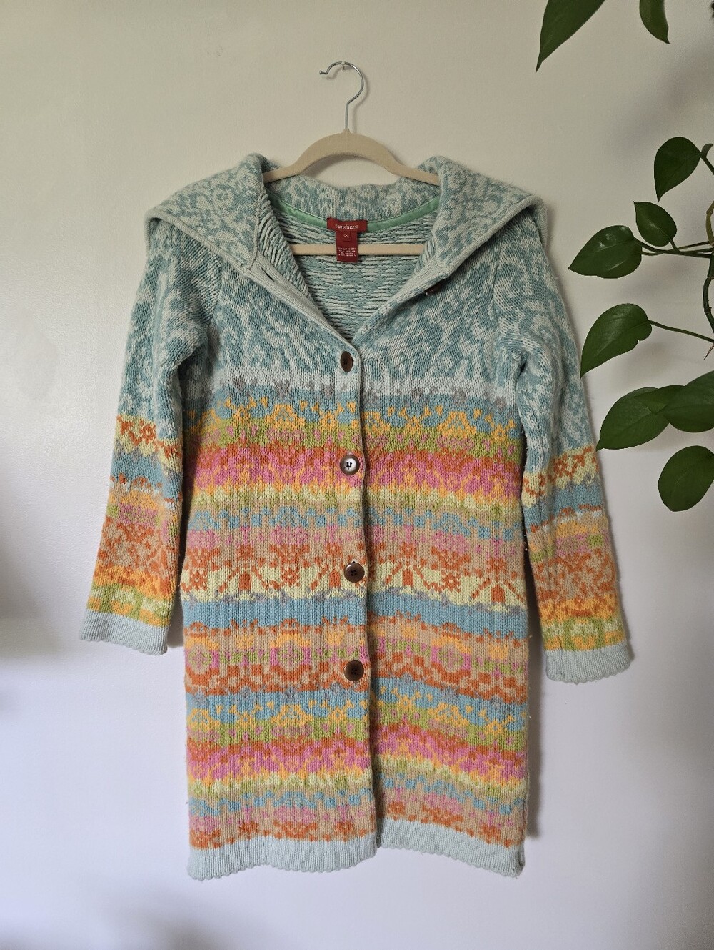 Sundance PS petite Small Womens Lambswool Cotton Cardigan Sweater Jacket